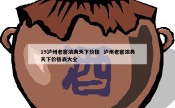 15泸州老窖浓典天下价格  泸州老窖浓典天下价格表大全