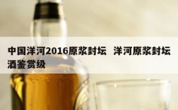 中国洋河2016原浆封坛  洋河原浆封坛酒鉴赏级