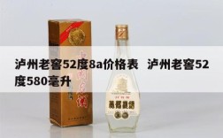 泸州老窖52度8a价格表  泸州老窖52度580毫升