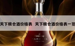 天下粮仓酒价格表  天下粮仓酒价格表一览