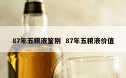 87年五粮液鉴别  87年五粮液价值