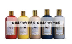白酒出厂价与零售价  白酒出厂价与一批价