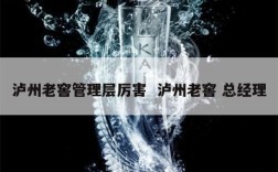 泸州老窖管理层厉害  泸州老窖 总经理