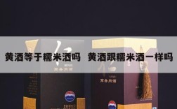 黄酒等于糯米酒吗  黄酒跟糯米酒一样吗