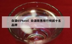 白酒65%vol  白酒销售排行榜前十名品牌