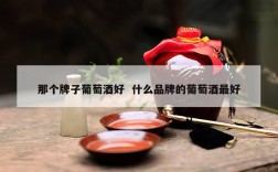 那个牌子葡萄酒好  什么品牌的葡萄酒最好