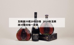 五粮液39度20年价格  2020年五粮液39度价格一览表