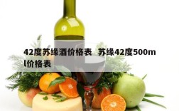 42度苏缘酒价格表  苏缘42度500ml价格表