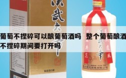 葡萄不捏碎可以酿葡萄酒吗  整个葡萄酿酒不捏碎期间要打开吗