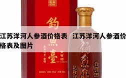 江苏洋河人参酒价格表  江苏洋河人参酒价格表及图片