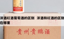 洋酒红酒葡萄酒的区别  洋酒和红酒的区别在哪里