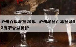 泸州百年老窖20年  泸州老窖百年窖酒52度浓香型价格