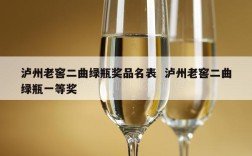 泸州老窖二曲绿瓶奖品名表  泸州老窖二曲绿瓶一等奖