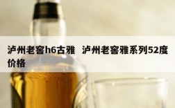 泸州老窖h6古雅  泸州老窖雅系列52度价格