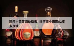 洋河中国蓝酒价格表  洋河酒中国蓝52度多少钱