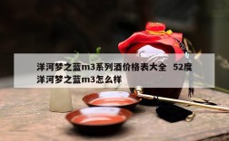 洋河梦之蓝m3系列酒价格表大全  52度洋河梦之蓝m3怎么样