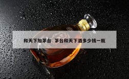 和天下加茅台  茅台和天下酒多少钱一瓶