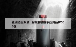 亚洲酒五粮液  五粮液被授予亚洲品牌500强