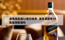 酒鬼湘泉酒52度价格表  酒鬼酒湘泉54度是纯粮酒吗