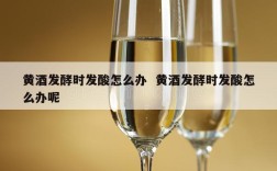 黄酒发酵时发酸怎么办  黄酒发酵时发酸怎么办呢
