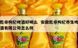 乾帝枸杞啤酒好喝么  安徽乾帝枸杞养生啤酒有限公司怎么样