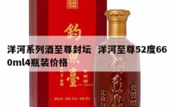洋河系列酒至尊封坛  洋河至尊52度660ml4瓶装价格