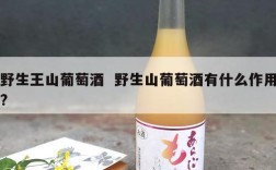 野生王山葡萄酒  野生山葡萄酒有什么作用?