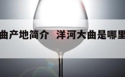 洋河大曲产地简介  洋河大曲是哪里出产的酒?