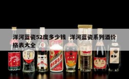 洋河蓝瓷52度多少钱  洋河蓝瓷系列酒价格表大全