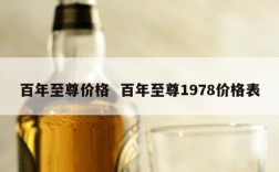 百年至尊价格  百年至尊1978价格表