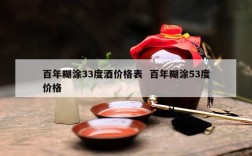 百年糊涂33度酒价格表  百年糊涂53度价格